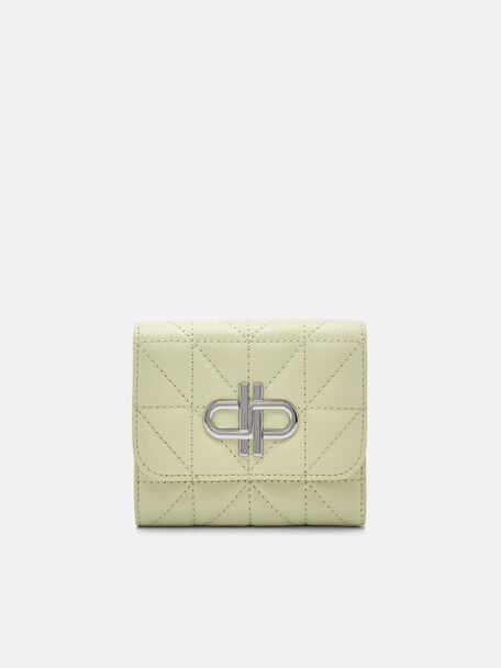 PEDRO Icon Leather Tri-Fold Wallet in Pixel, Light Green, hi-res