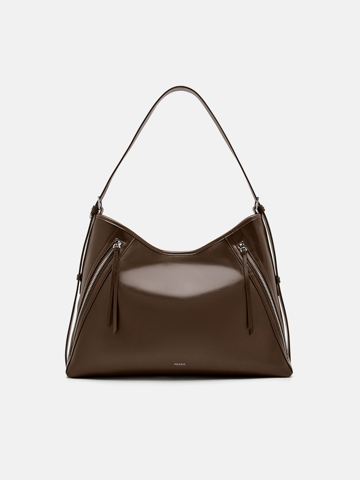 Kristen Hobo Bag, Dark Brown