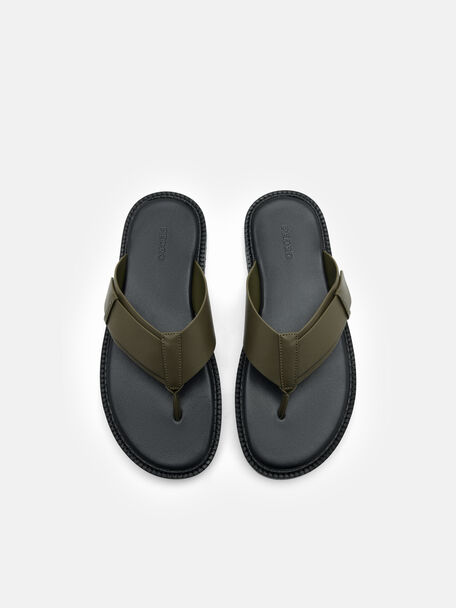 PEDRO Icon Leather Heel Sandals, Black