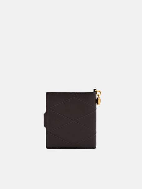 Dompet Lipat Dua Kulit Bertekstur Quilted, 