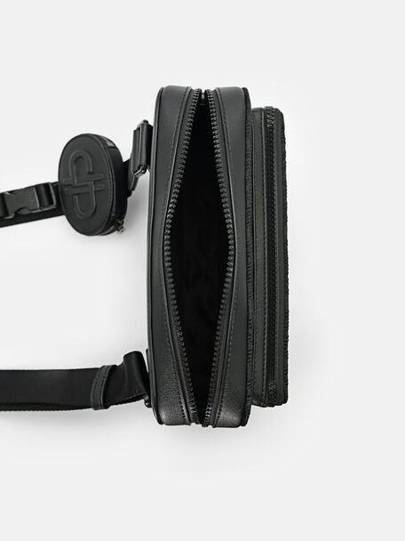 PEDRO Icon Leather Heel Sandals, Black