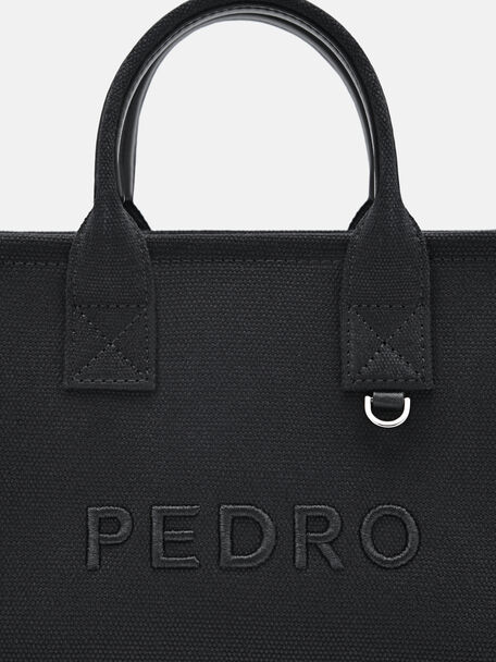 PEDRO Icon Leather Heel Sandals, Black
