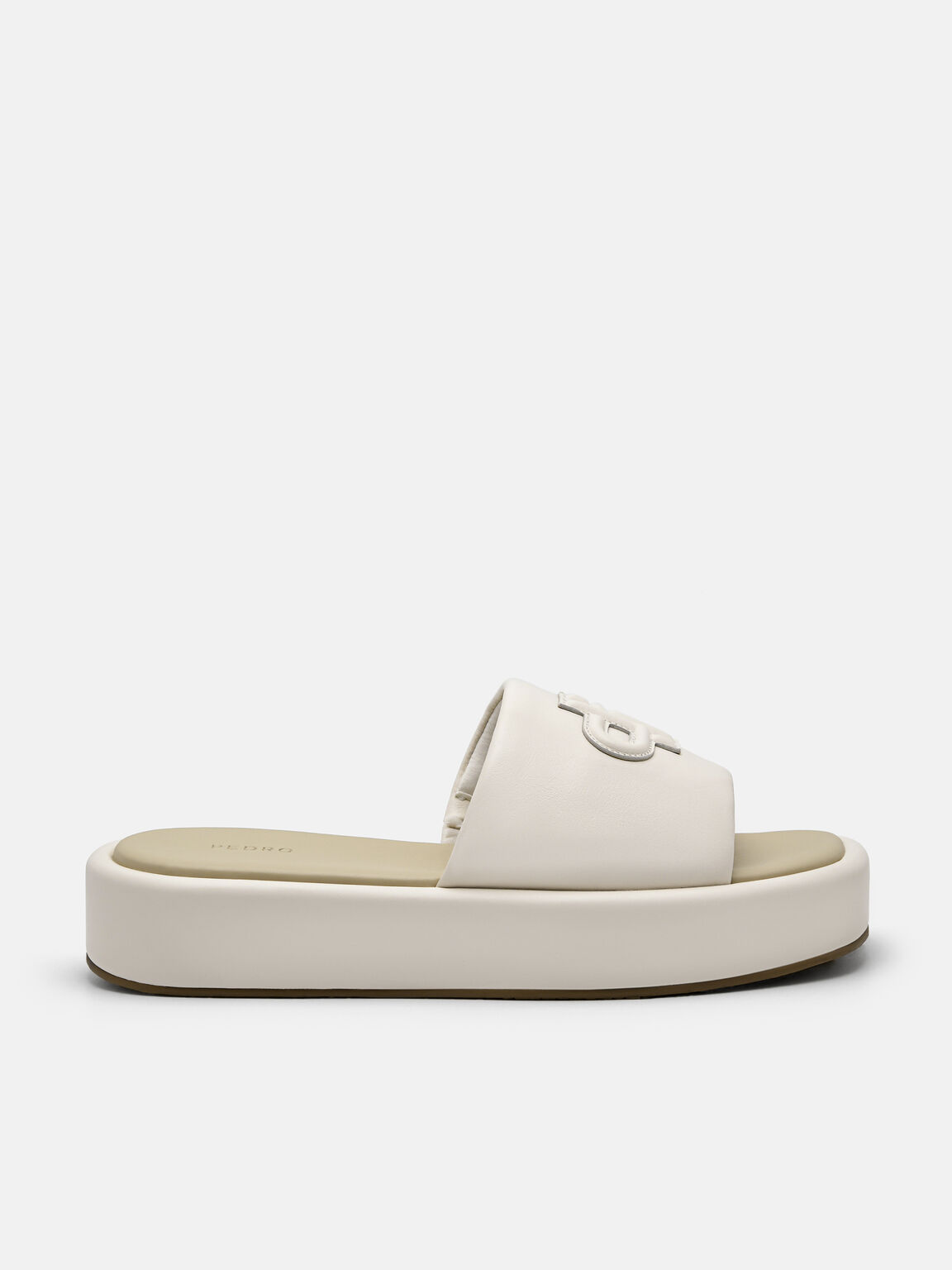 PEDRO Icon Leather Wedge Sandals, Chalk, hi-res