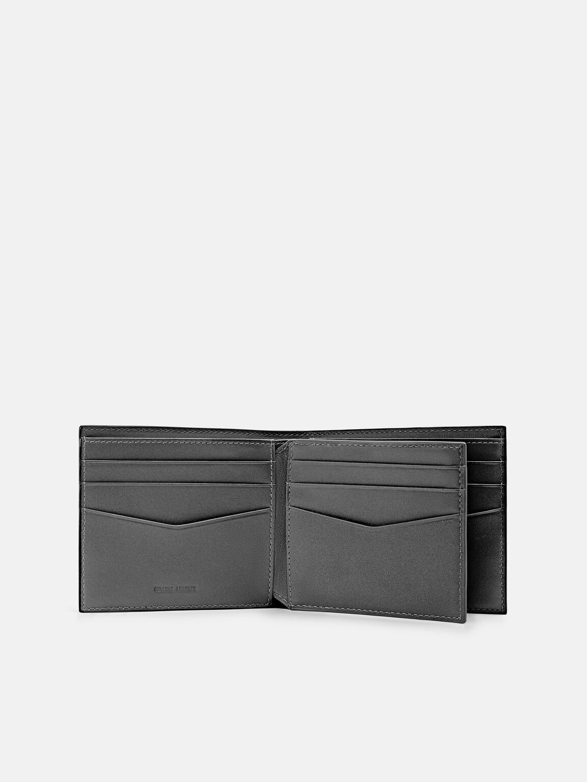 Saffiano Leather Bi-Fold Flip Wallet,