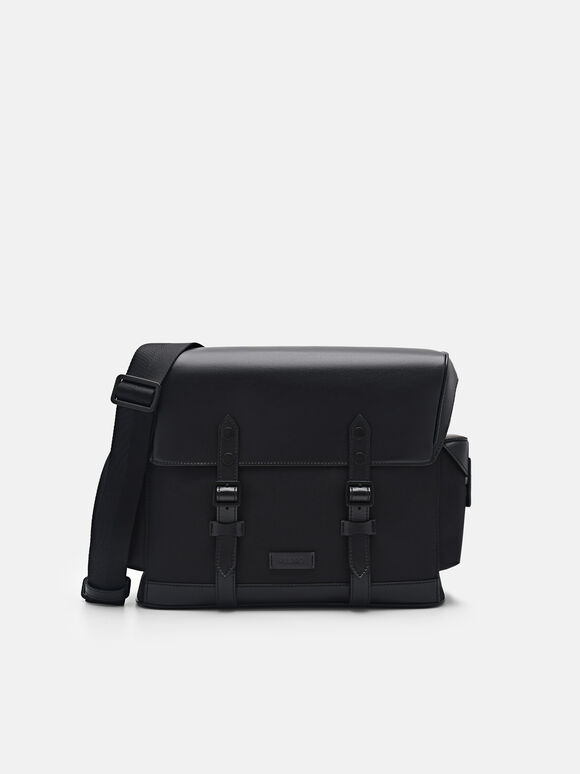 Jones Nylon Messenger Bag, Black, hi-res