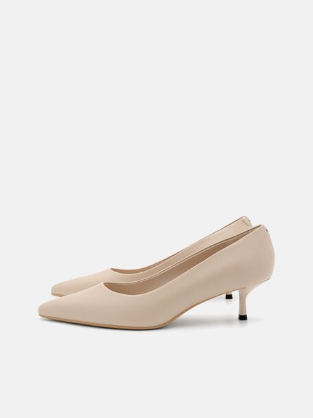 Quinn Leather Heel Pumps, , hi-res