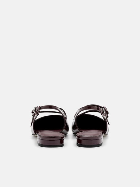 PEDRO Icon Leather Heel Sandals, Black