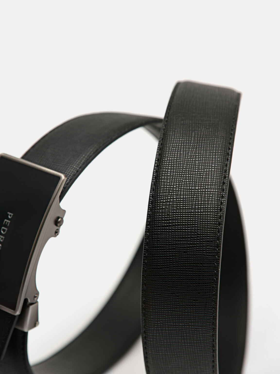 Embossed Leather Automatic Belt, 