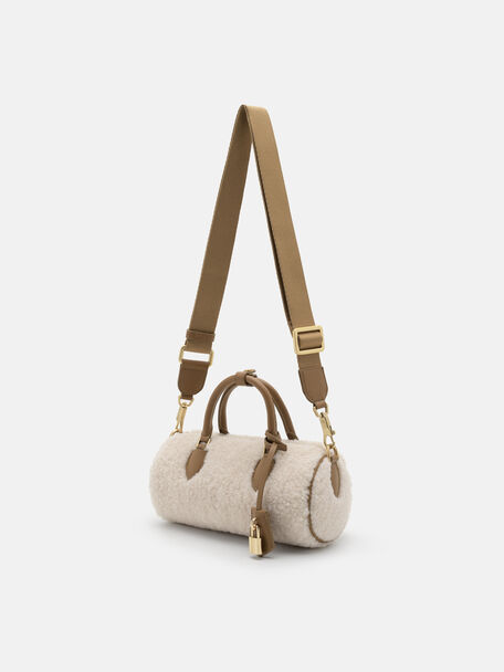Ilena Faux Fur Bowling Bag, , hi-res