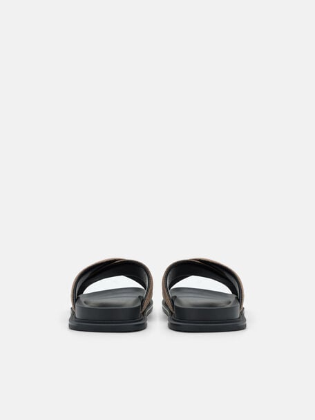 Velvet Cross Sandals, , hi-res