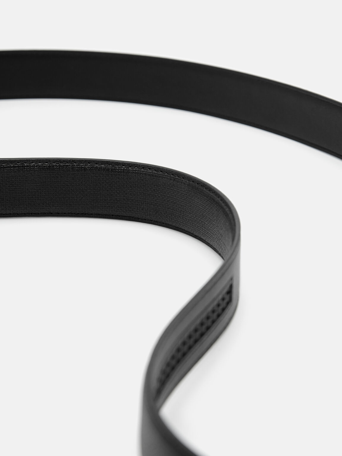Embossed Leather Automatic Belt, , hi-res
