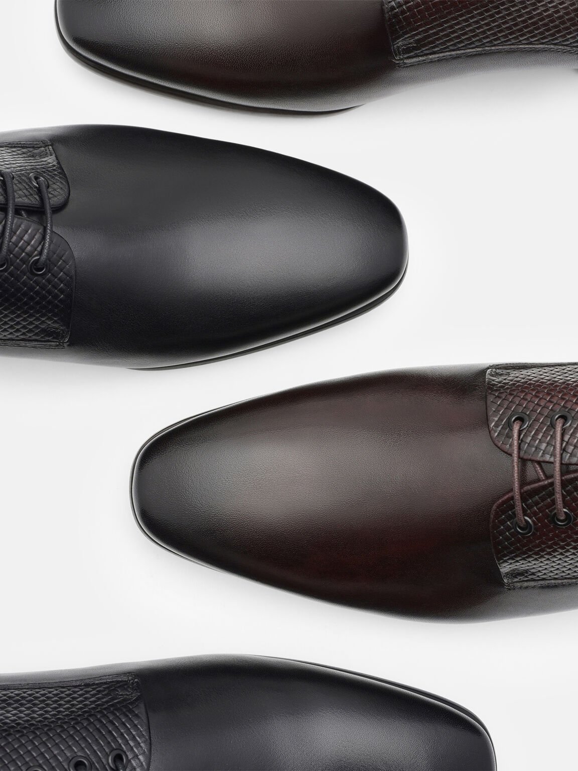Woven Leather Derby Shoes, 