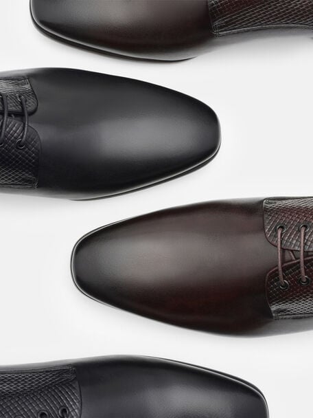 Woven Leather Derby Shoes, 