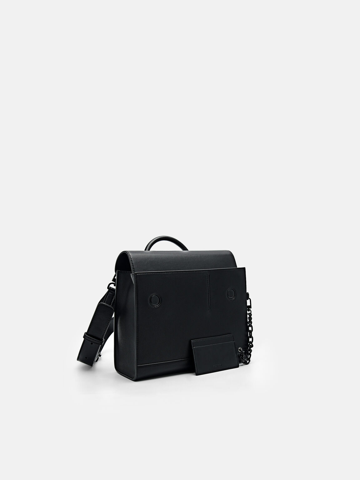 Tas Selempang Chainlink, Black, hi-res