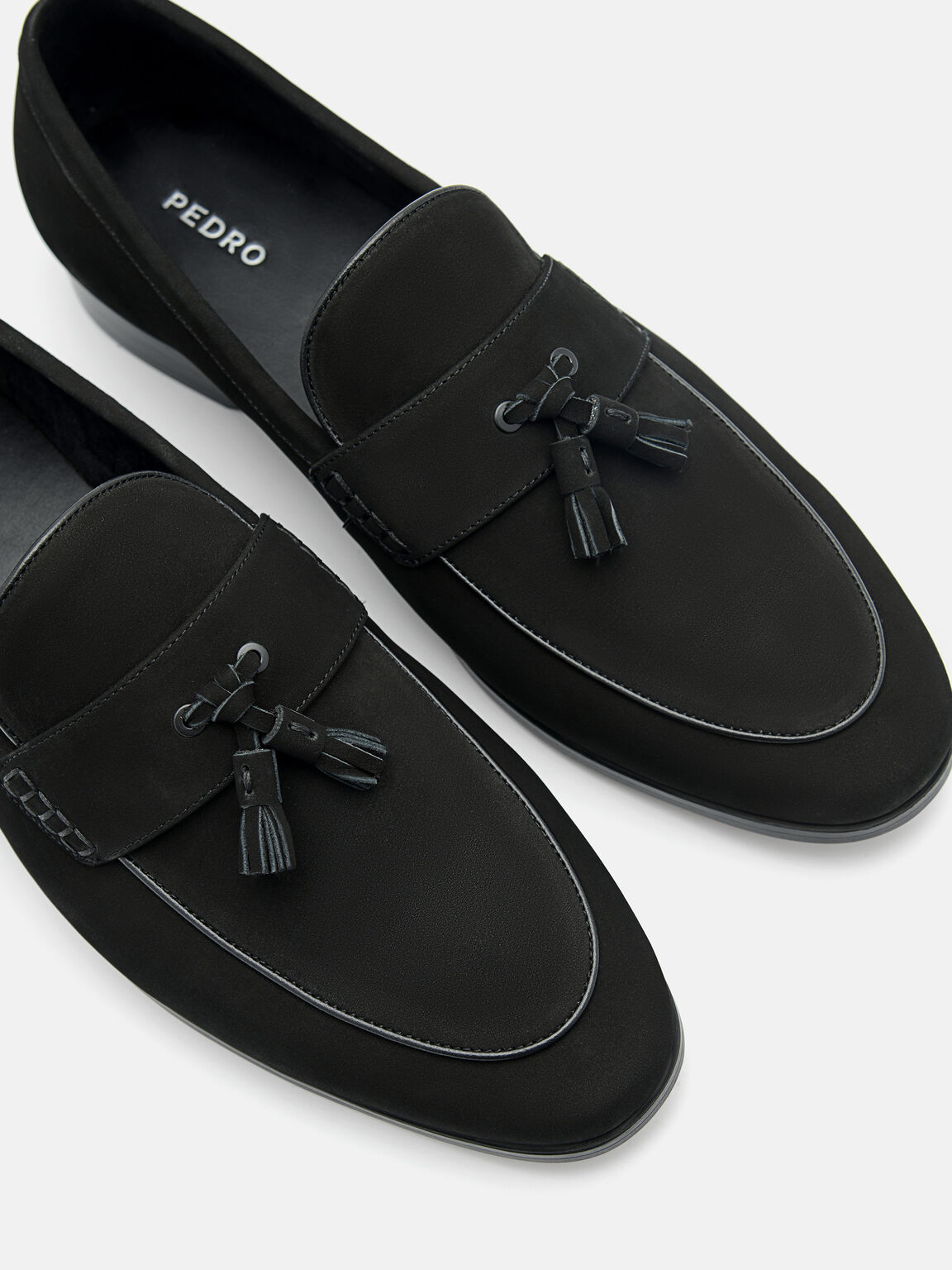 Nubuck Tasselled Loafers, 