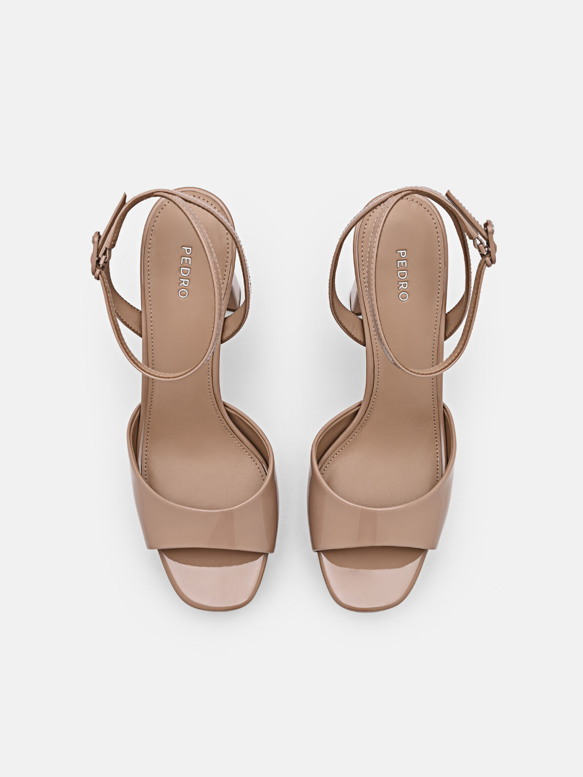 Sandal Hak Tali Kulit Pergelangan Kaki, , hi-res