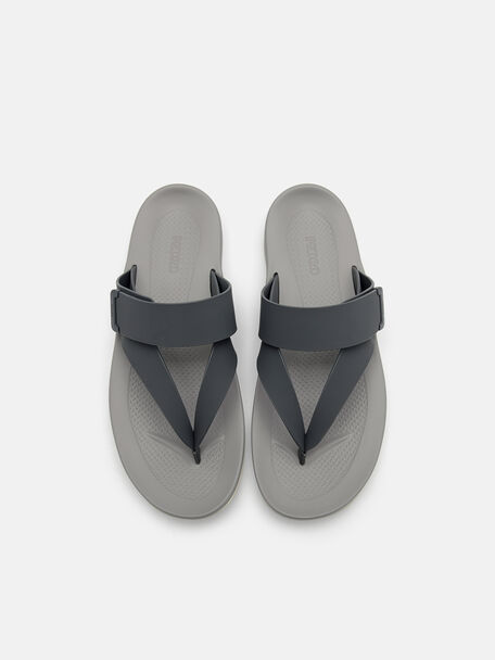 PEDRO Icon Leather Heel Sandals, Black