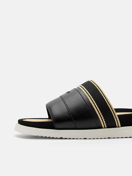PEDRO Icon Leather Heel Sandals, Black