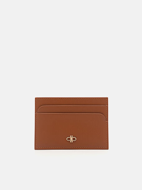 PEDRO Icon Mini Leather Card Holder, Camel, hi-res