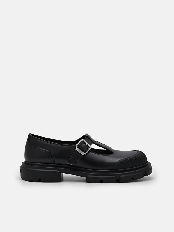 Sepatu Pantofel Kulit Ellis, Black