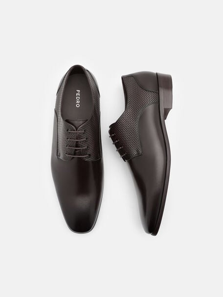 Woven Leather Derby Shoes, 