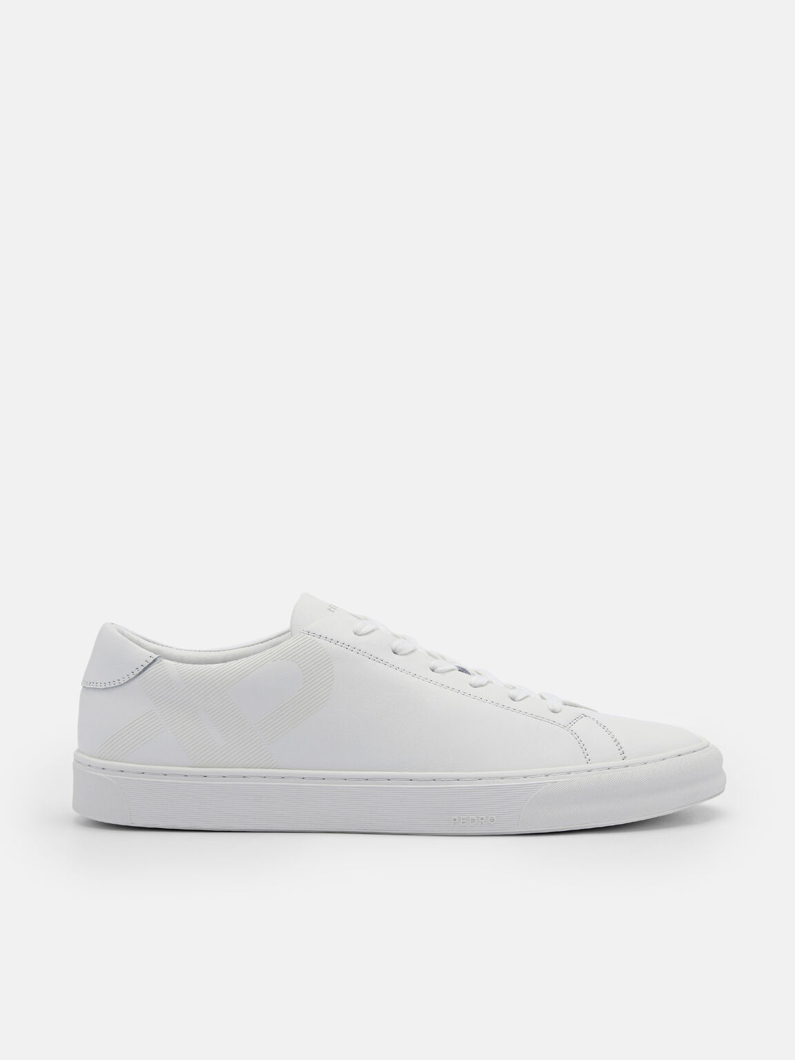 Men's PEDRO Icon Ridge Leather Sneakers, White, hi-res