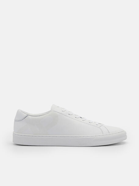 Men's PEDRO Icon Ridge Leather Sneakers, White, hi-res