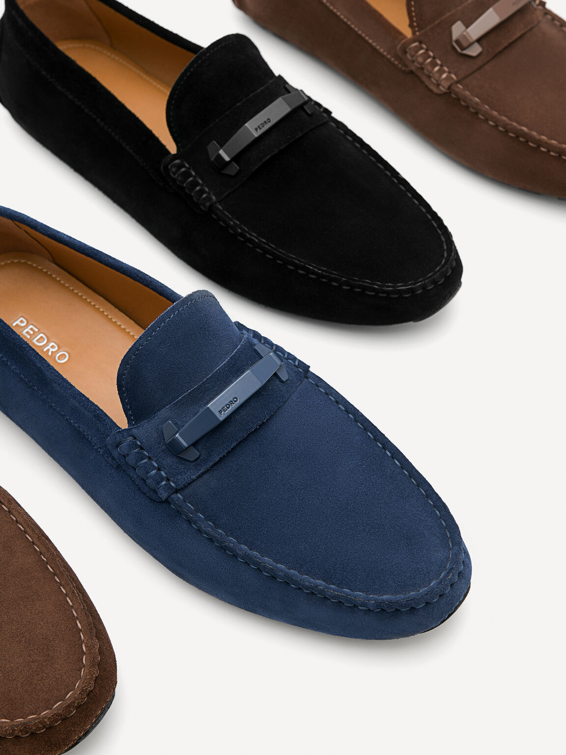 Sepatu Mengemudi Perangkat Keras Kulit, , hi-res