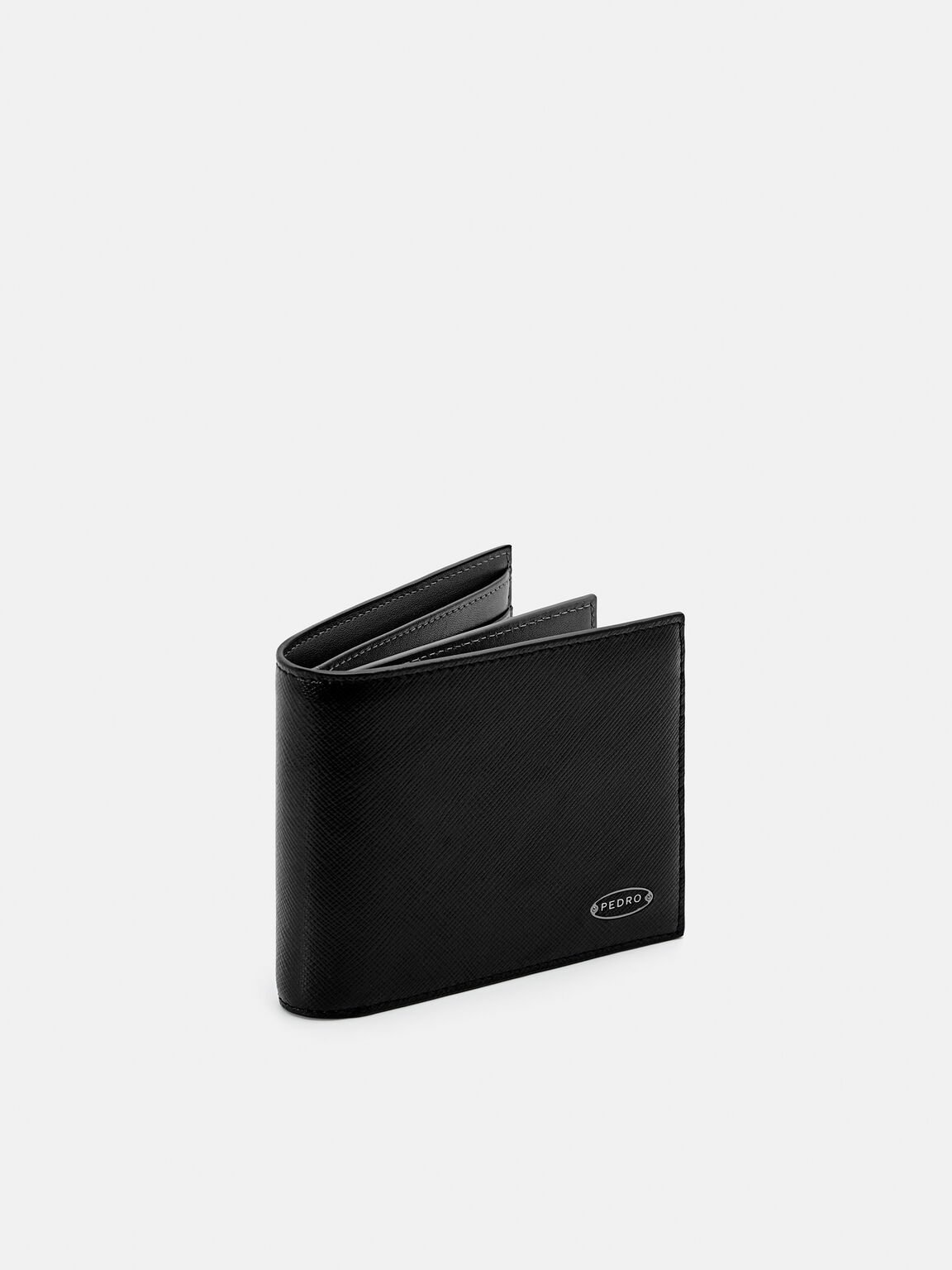 Saffiano Leather Bi-Fold Flip Wallet,