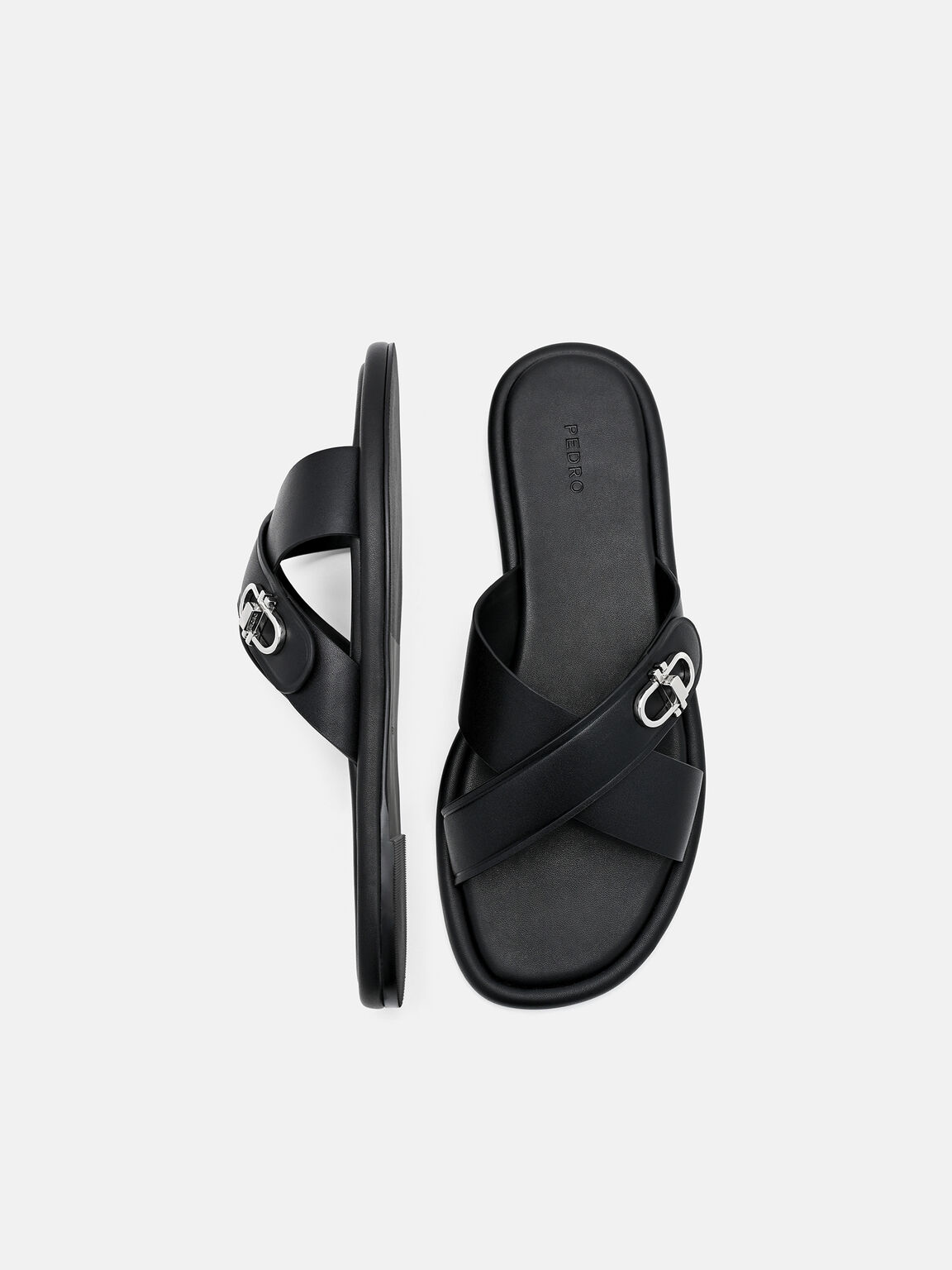 Sienna Leather Cross Sandals, , hi-res