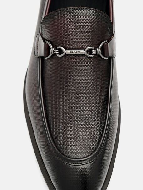 PEDRO Icon Leather Heel Sandals, Black