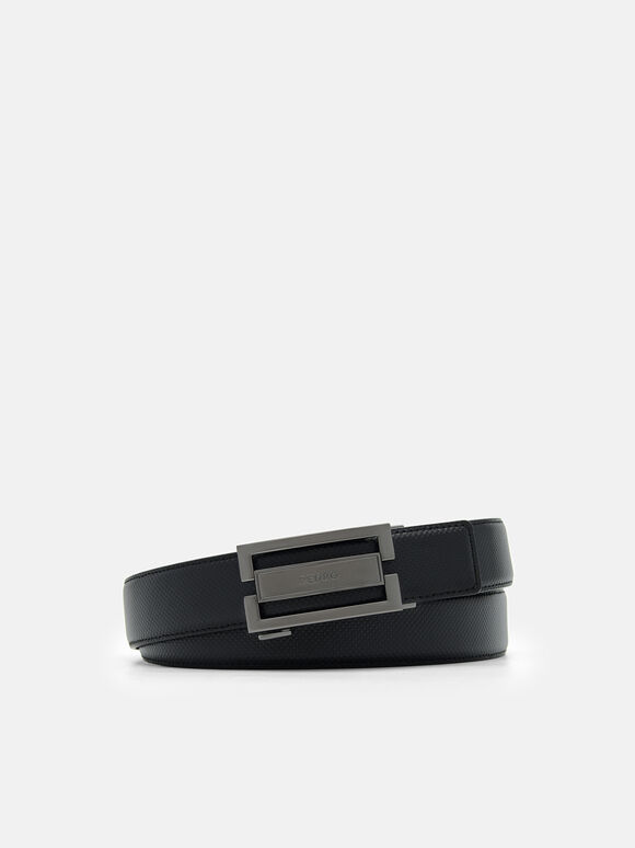 Sabuk Otomatis Kulit Emboss, , hi-res
