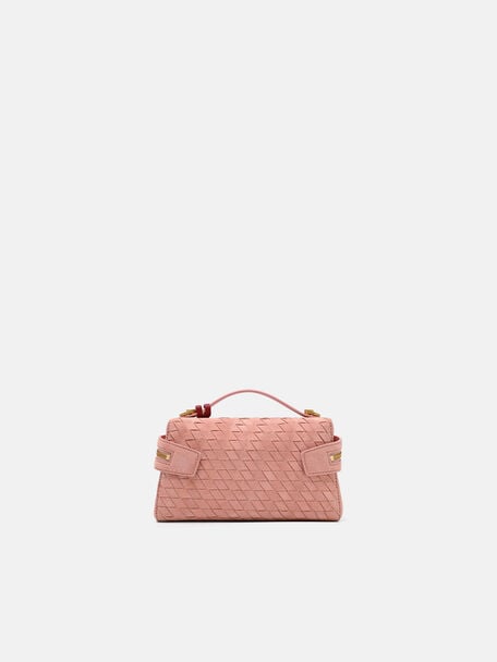 Tas Bahu Anyaman Suede Alyssa dengan Charm, , hi-res
