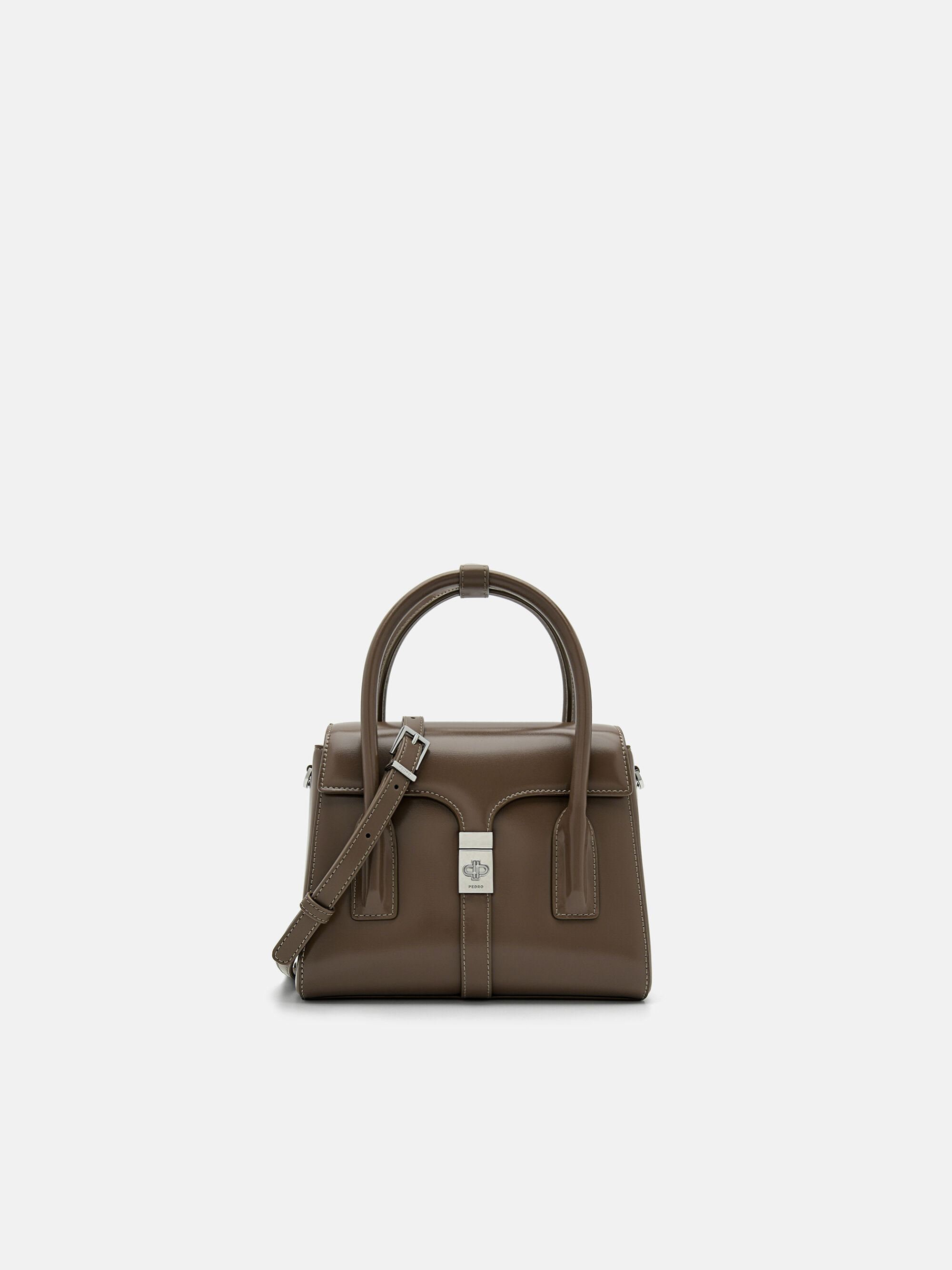 PEDRO Studio Farida Leather Handbag - Taupe - PEDRO ID