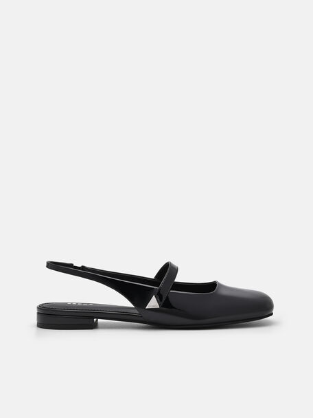 Tria Slingback Mules, Black, hi-res