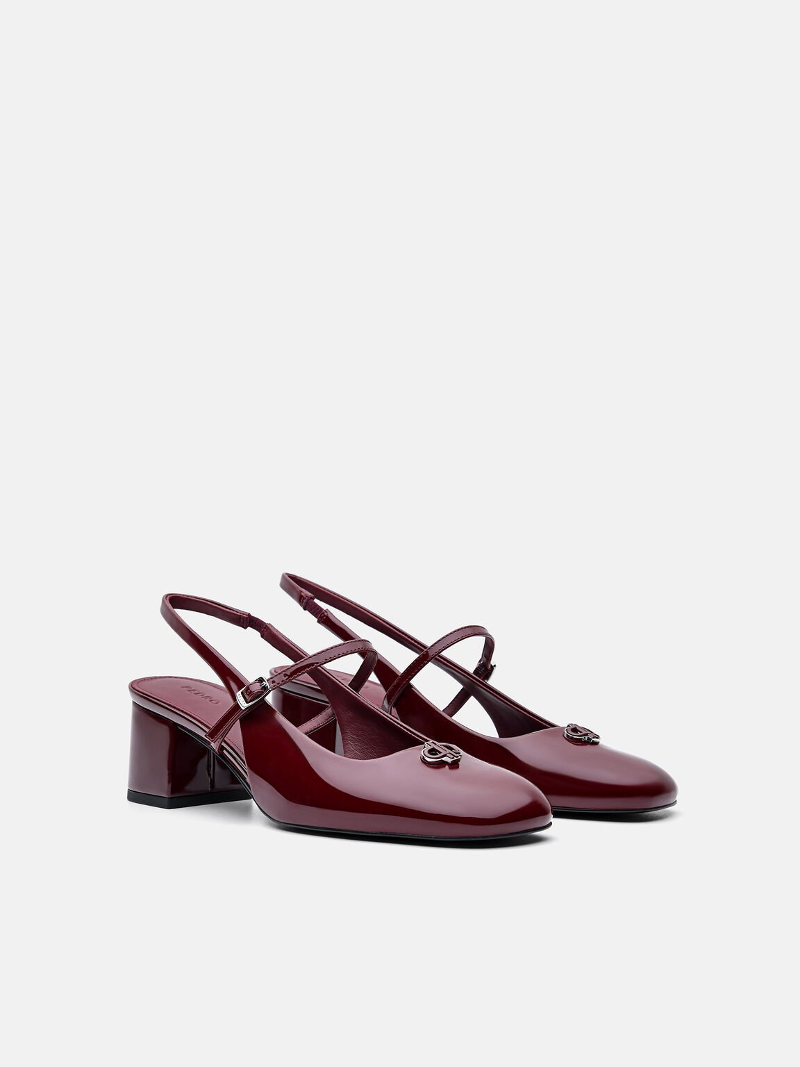 PEDRO Studio Pumps Slingback Kulit Patent, 