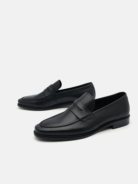 PEDRO Icon Leather Heel Sandals, Black
