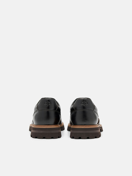 PEDRO Icon Leather Heel Sandals, Black