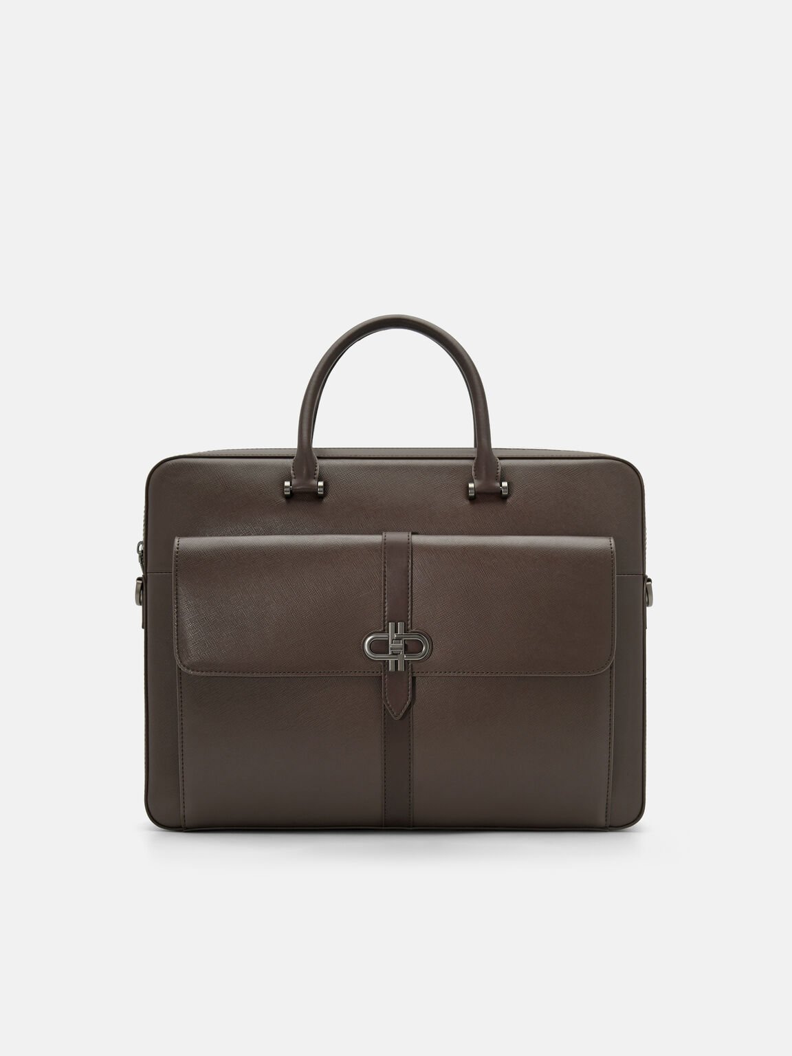 Saffiano Leather Briefcase, , hi-res