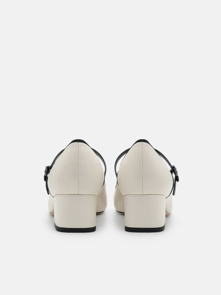 Claude Leather Mary Jane Pumps, , hi-res