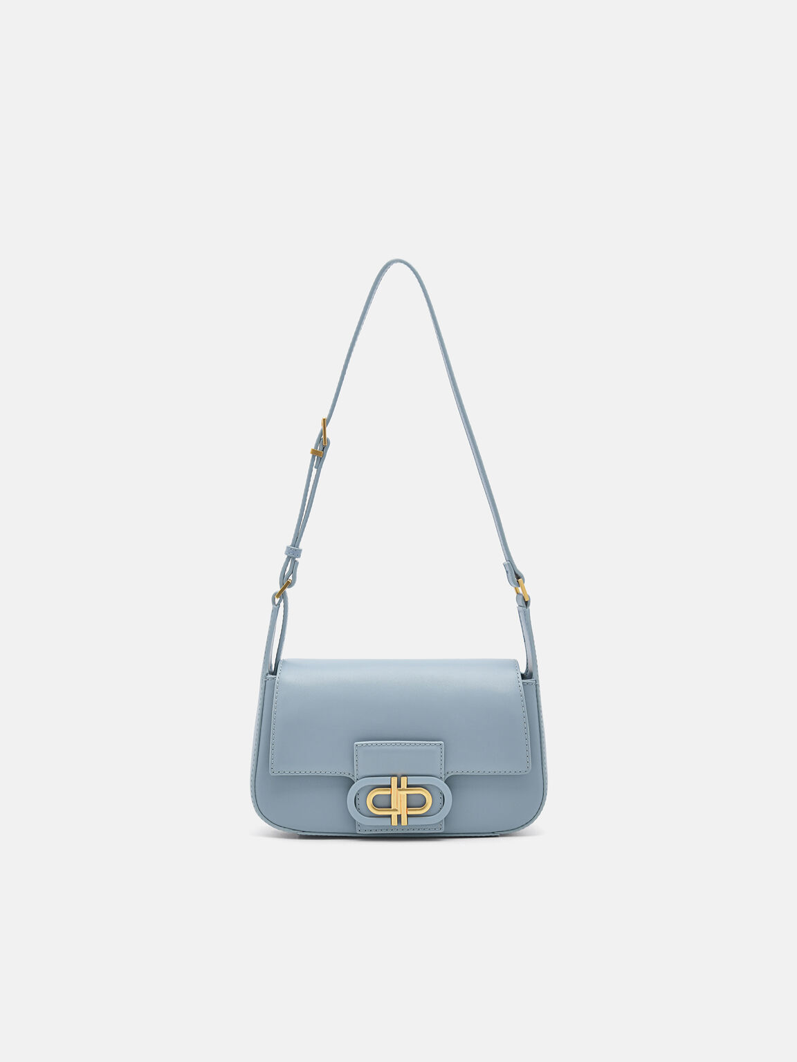 Tas Bahu Kulit Ikon PEDRO, Slate Blue