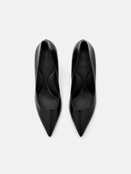 PEDRO Icon Leather Heel Sandals, Black PEDRO Icon Leather Heel Sandals, Black