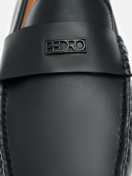 PEDRO Icon Leather Heel Sandals, Black