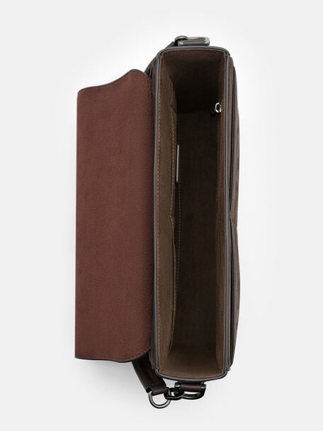 Patrice Leather Messenger Bag, 