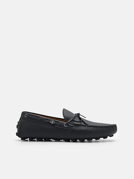 Sepatu Mengemudi Busur Kulit, 