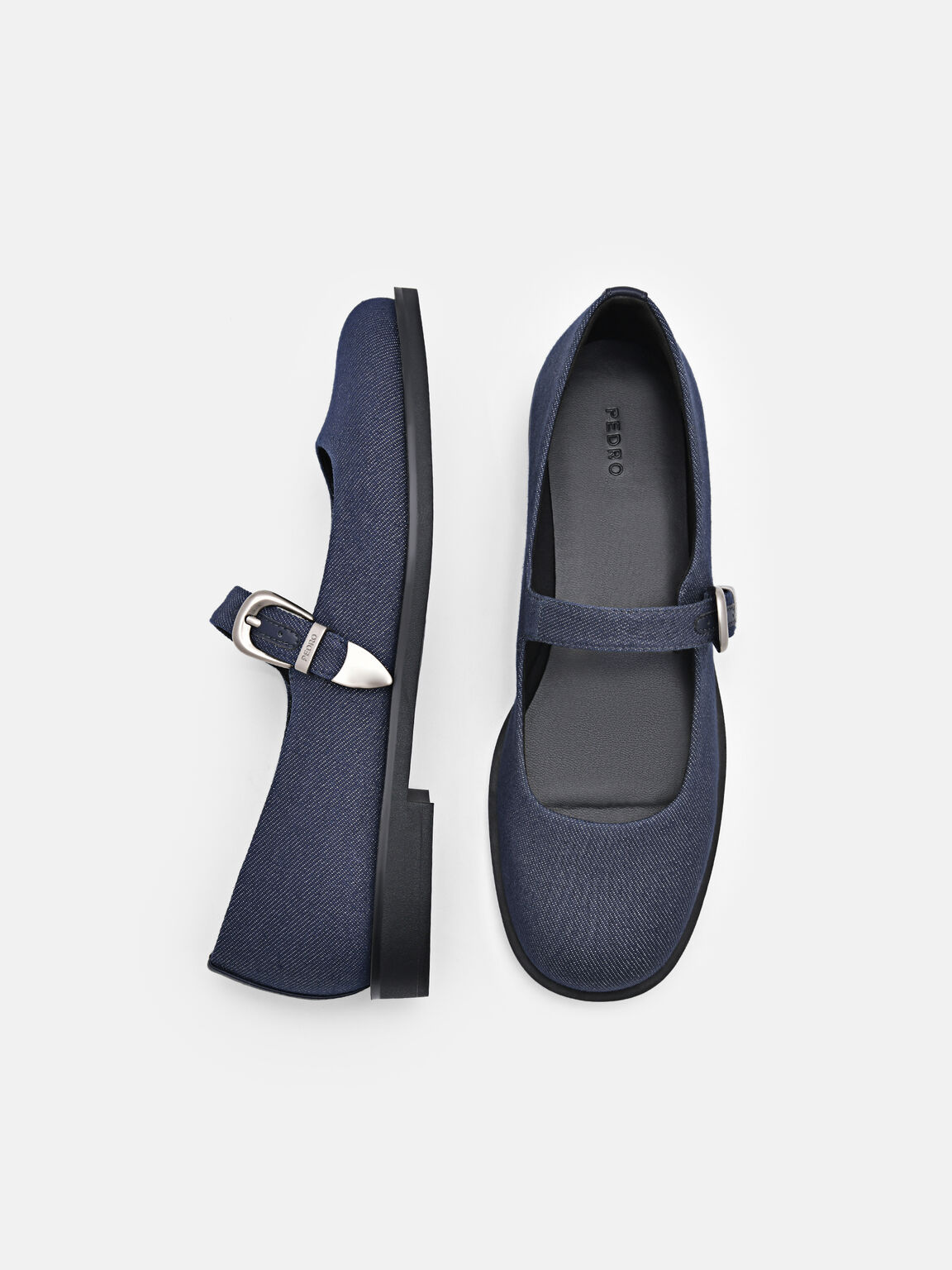 Flats  Mary Jane dengan Gesper, , hi-res