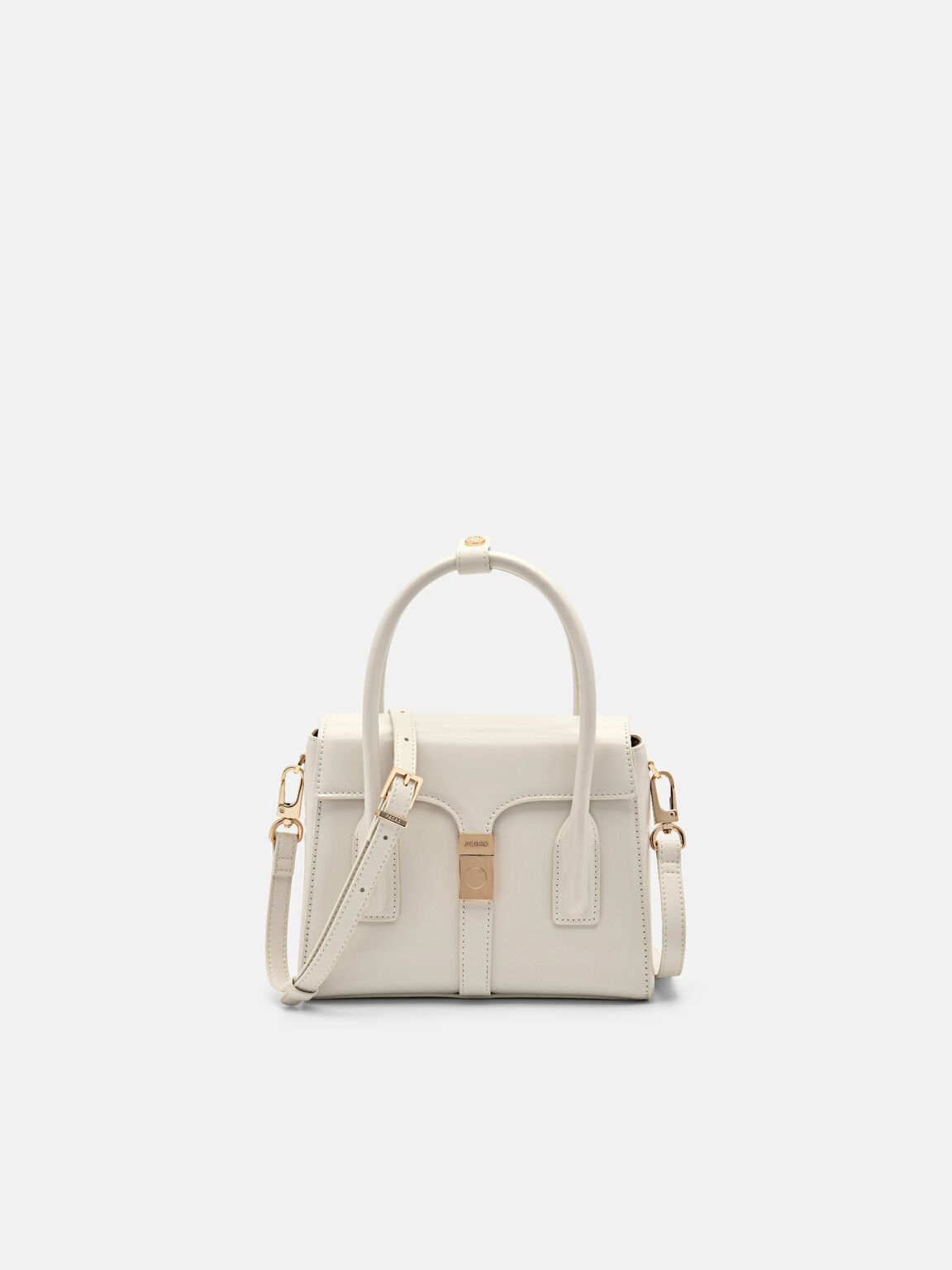 PEDRO Studio Farida Leather Compact Handbag, Chalk, hi-res