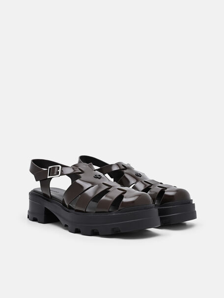 Verlin Leather Caged Sandals, , hi-res