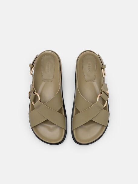 Goya Leather Backstrap Sandals, , hi-res