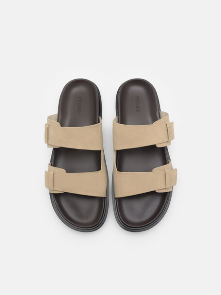 Band Slide Sandals, , hi-res